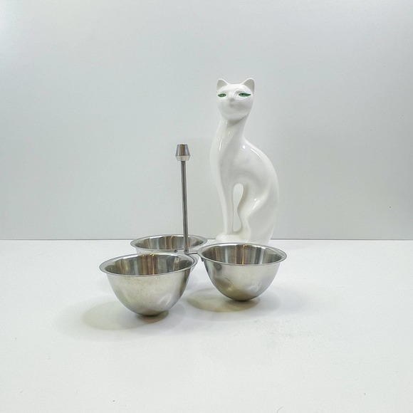 Mid Century Modern Eames Era Dolphin Japan Condiment Serving Dish - Picture 4 of 7